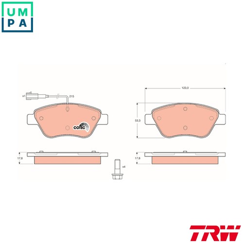 Brake pad set - brake, disc