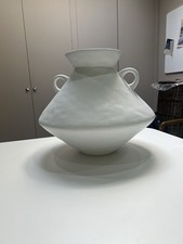 Large White Bulbous Vase/Jar