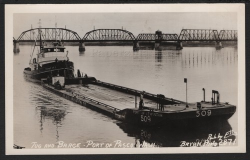 Pasco rppc 50s tugboat - pasco,