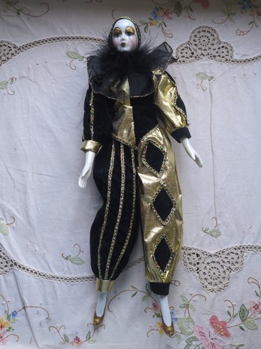 Vintage porcelain harlequin - vintage,