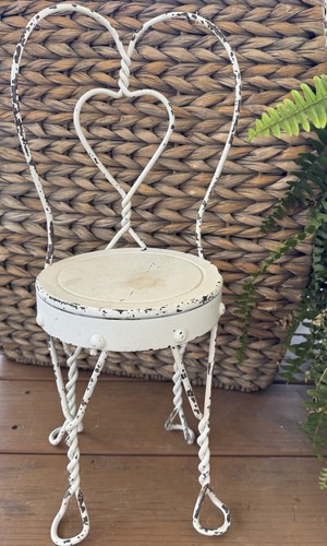 Vtg rustic white twisted - white, 18"