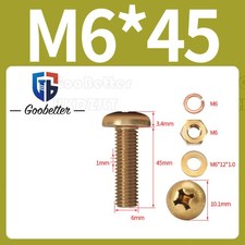 M3-M8 Solid Brass Phillips Pan
