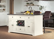 Cream Kitchen Island With