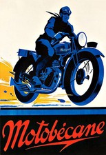 Motobécane  Bike MotorBike MotorCycle  Deco   Poster Print