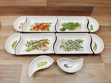 10 x Melamine Herbs & Fruit Tapas / Serving  Bowls / Dishes - Made in Italy