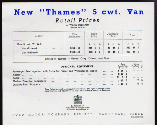 Ford thames 5cwt van - thames,