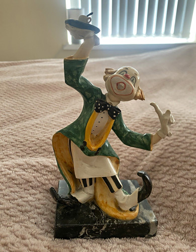 Painted clown figurine - painted,