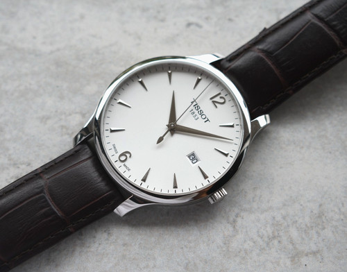 Tissot men dress watch white - dress,