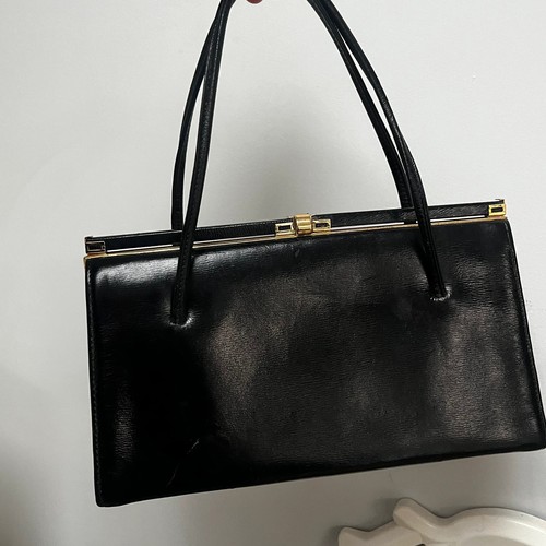 Vintage 1960s black leather - vintage,