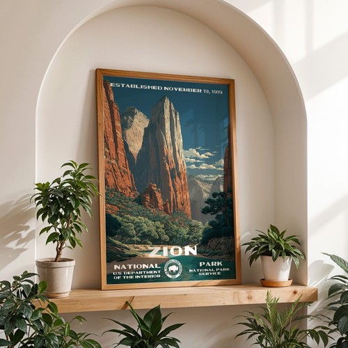 Zion national park poster - zion,