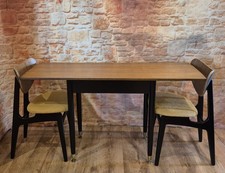 Vintage G Plan Table + 2 (or4) G Plan Butterfly Chairs. Tola. Black + Brass