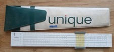 Vintage Unique Universal One Slide Rule In Original Case Made In England