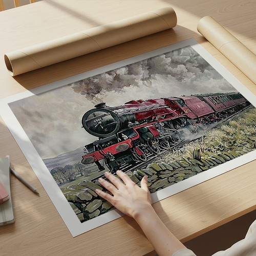 Steam locomotive artwork - steam,