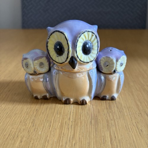 Fairylite lustreware owl cruet - fairylite,