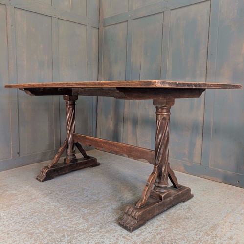 Vintage spanish oak refectory - oak,