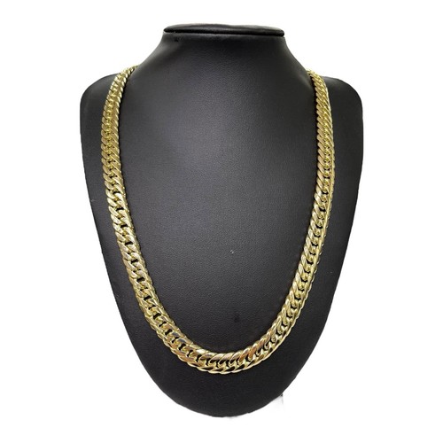 9ct yellow gold double - double, curb
