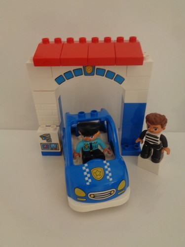 Duplo police car figures - duplo, &