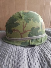 US Army/USMC Vietnam War Era M1 Helmet Shell With Mitchell Pattern Cover