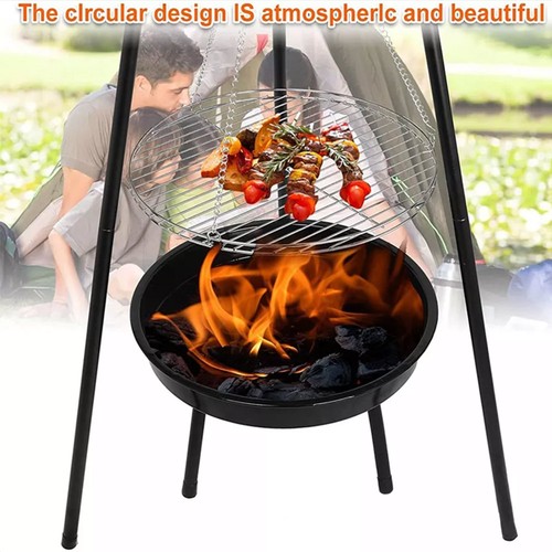 Adjustable tripod fire - pit, bbq