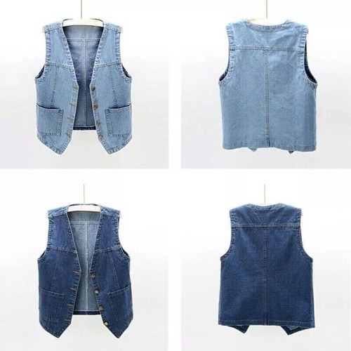 Classic denim waistcoat gilet - classic,