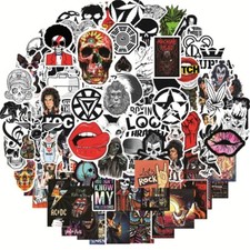 100 rock stickers lot - rock,