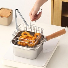 Small Deep Fryer with Basket 2500ml Easy Grip Handle for Stock Pasta Chips