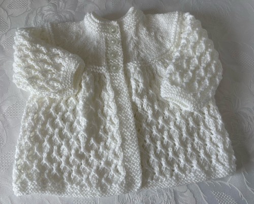 New hand knitted girl white - new,