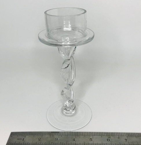 Vintage clear glass twisted - glass,