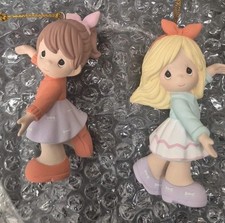 Precious Moments TWO FRIENDS ONE HEART Christmas Ornaments Set- PROTOTYPES 