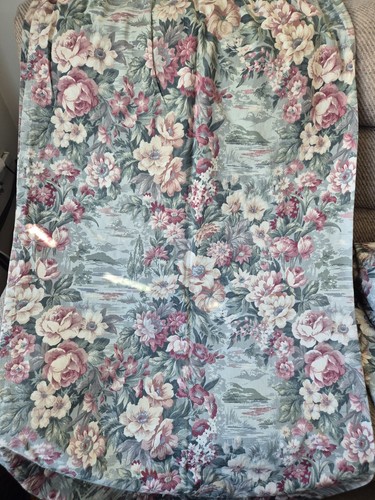 Vintage 1980s floral - vintage, curtains