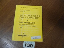 No.942 MOZART Ballet Music to Idomeneo & The Impresario / KALMUS Miniature Score