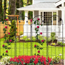 2pcs Garden Trellis Panels Black Metal Wire Plant Climbing Support Fence Panel