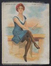 NARRAGANSETT Bathing Girls 1910 American Tobacco SILK 164mm x 120mm