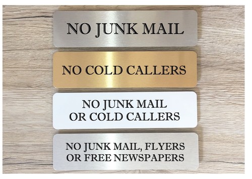 Junk mail cold callers sign - cold,