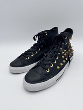 Black studded converse size - black,