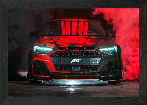 Red and black audi with - black,