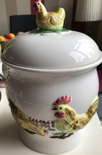 Vintage Ceramic  Storage Jar, Hen/ Rooster design