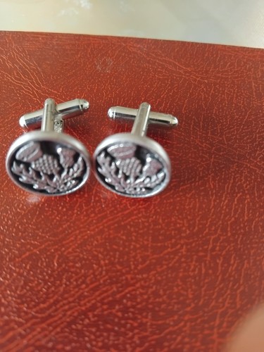 Scottish thistle cufflinks - scottish,