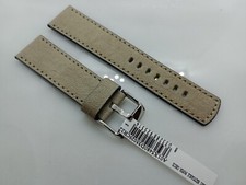 New Quality 22mm Vegan Eco Recycled Paper Fabric Beige / Brown Watch Strap XH5