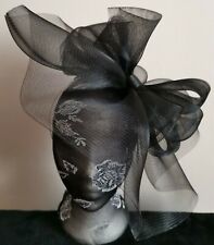 black fascinator millinery