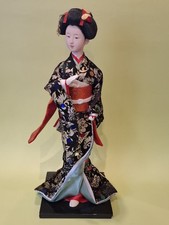 Vintage Oriental Traditional Dress Chinese Doll On Stand