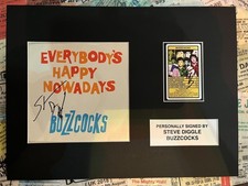 BUZZCOCKS - SIGNED (PUNK TOP TRUMPS CARD) +7” Replica Sleeve - Mounted