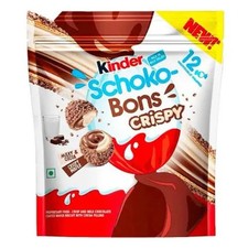 Kinder Schoko Bons Crispy 12 Pack 67g Chocolate Hazelnut Wafer Cocoa India Snack