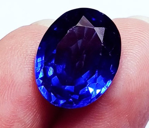 Natural blue sapphire oval cut - natural,