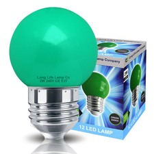 2W LED Mini Golf Ball Light Bulb E27 Colour Golfball Red Blue Green Yellow White