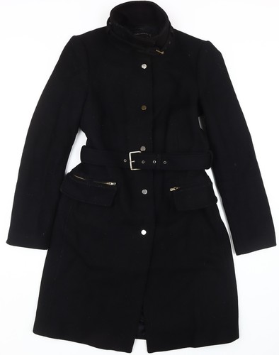 Zara women black belted - black,
