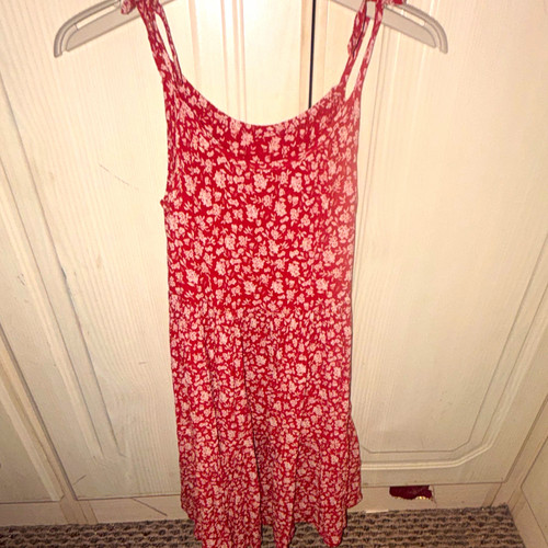 Next girls red white floral - red,