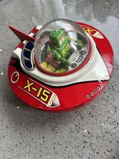 VINTAGE KO YOSHIYA SPACE COMMANDER  SHIP X-15  UFO WIND UP TIN TOY JAPAN