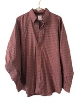 Brooks Brothers 346 Men's XL Regular Fit Plaid The Original polo shirt 