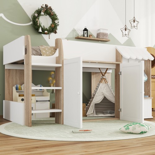 3ft single wooden mid - single, mid-sleeper